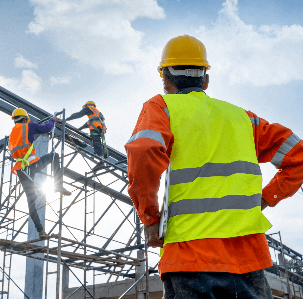 Men working at a construction site