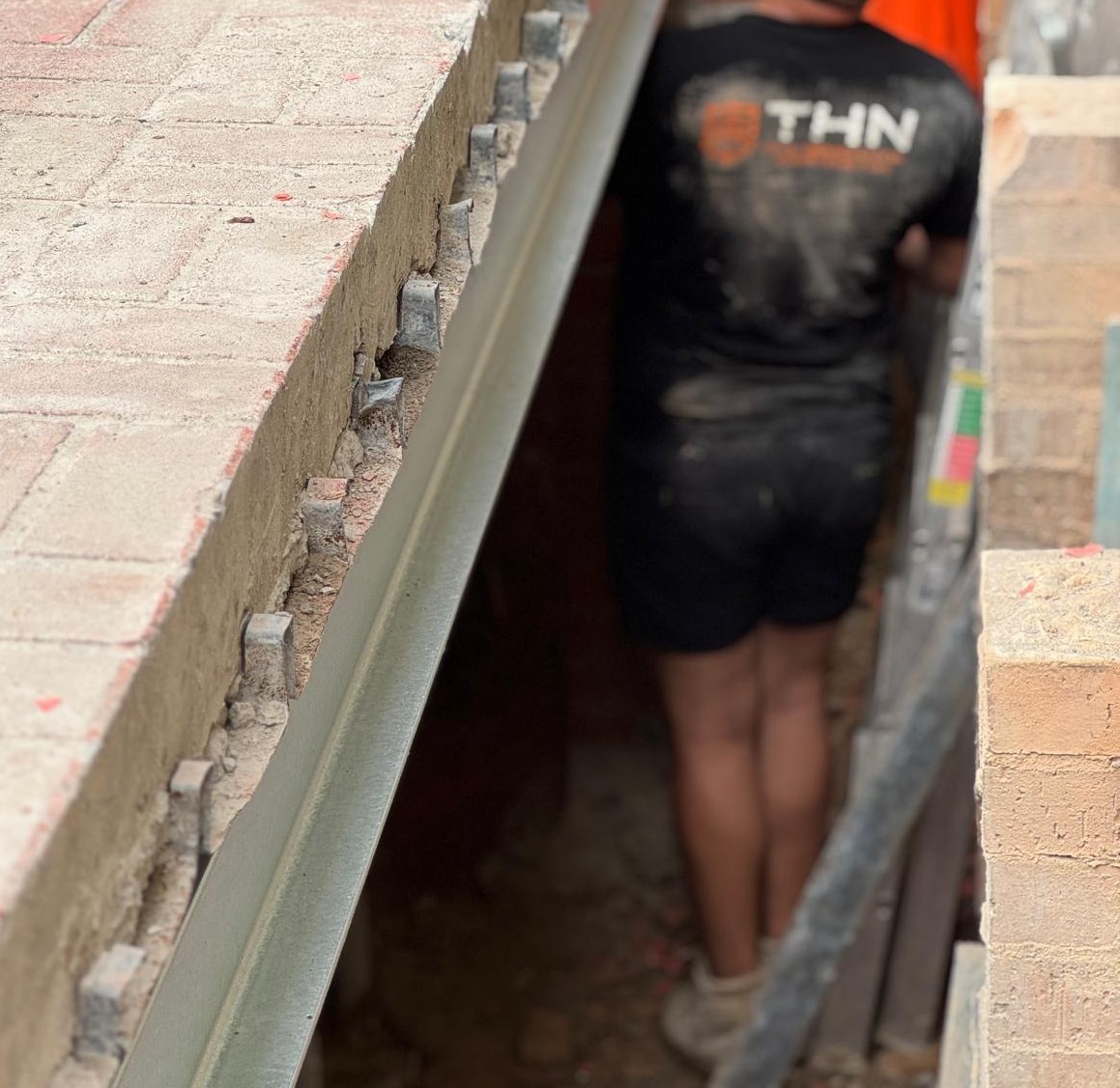 Strip Drain Installation on a Suspended Slab